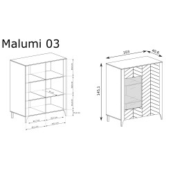Witryna Malumi MM3 103cm Jarstol Czarny Painflow Witryna Malumi MM3 103cm Jarstol Czarny Painflow