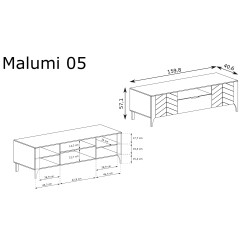 Szafka RTV Malumi MM5 160cm Jarstol Czarny Painflow