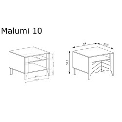 Szafka Nocna Malumi MM10 Jarstol Czarny Painflow Szafka Nocna Malumi MM10 Jarstol Czarny Painflow