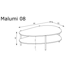 Stolik Kawowy Malumi MM8 Jarstol Czarny Painflow