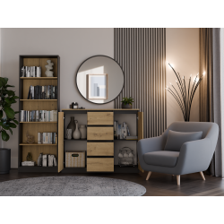 Komoda Malwa 2D4S/Ba Antracyt Artisan Komoda Malwa 2D4S/Ba Antracyt Artisan