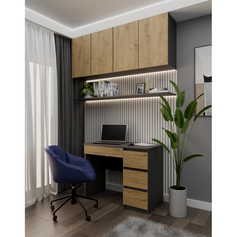 Biurko Mijas Prawe Antracyt Artisan