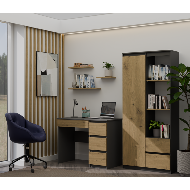 Biurko Mijas Prawe Antracyt Artisan