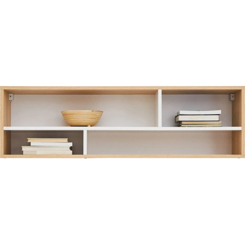 Półka wisząca 120cm Pixel PX12 dąb biszkoptowy/biały/szary