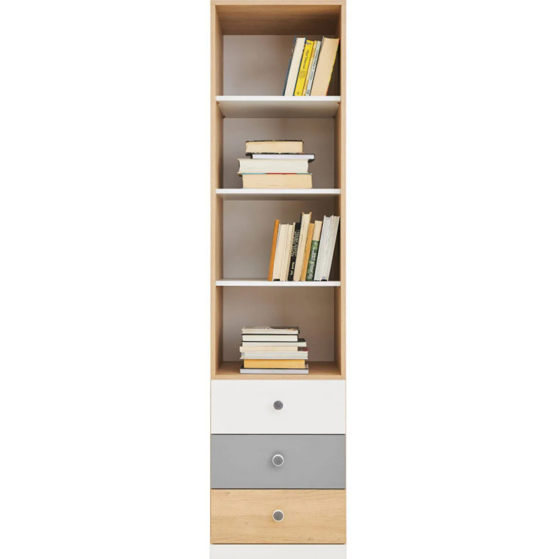 Regał z półkami i szufladami Pixel PX6 dąb