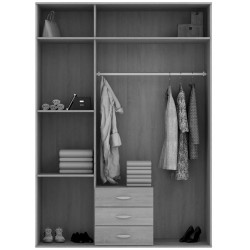 Szafa z lustrami Closy 150cm granatowa Szafa z lustrami Closy 150cm granatowa