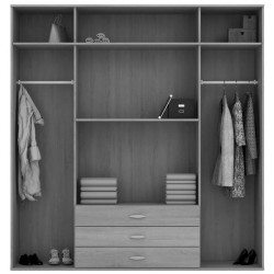 Szafa z lustrami Closy 200cm granatowa Szafa z lustrami Closy 200cm granatowa