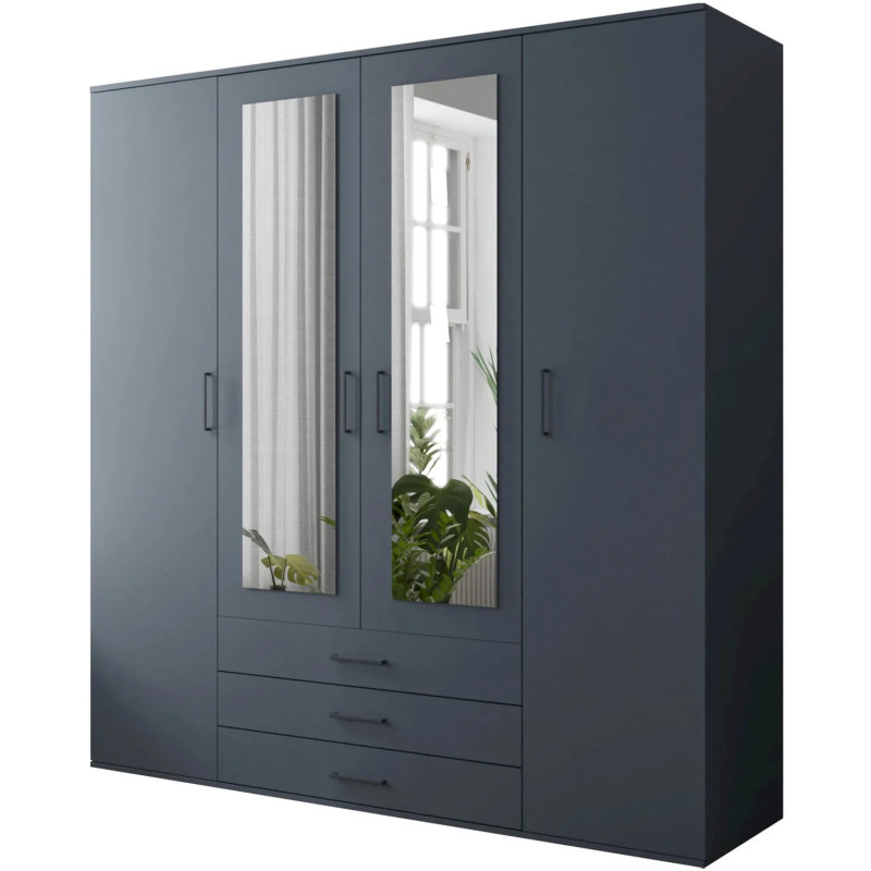 Szafa z lustrami Closy 200cm granatowa Szafa z lustrami Closy 200cm granatowa