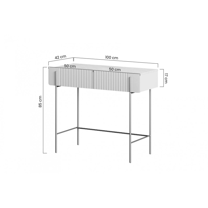 Toaletka Malmi 100 Kolekcja Malmi Meble Bogart kaszmir/crema