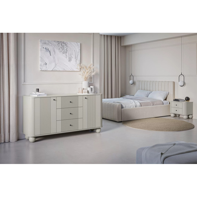 Zestaw szafek nocnych Kolekcja Vesper Meble Bogart kaszmir/nogi