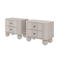 Zestaw szafek nocnych Kolekcja Vesper Meble Bogart kaszmir/nogi