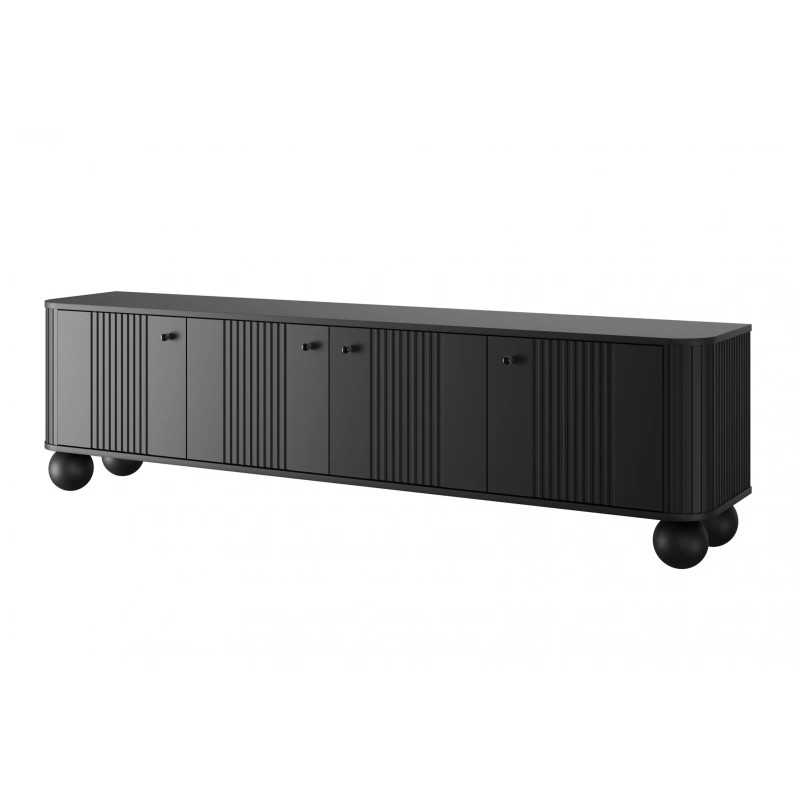 Szafka RTV Vesper 4D Kolekcja Vesper Meble Bogart czarny/nogi