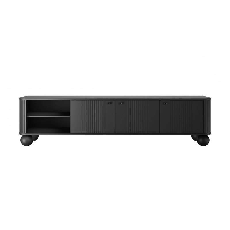 Szafka RTV Vesper 3D Kolekcja Vesper Meble Bogart czarny/nogi