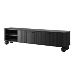 Szafka RTV Vesper 3D Kolekcja Vesper Meble Bogart czarny/nogi