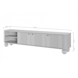 Szafka RTV Vesper 3D Kolekcja Vesper Meble Bogart kaszmir/nogi