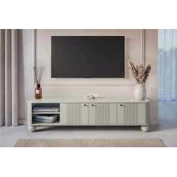 Szafka RTV Vesper 3D Kolekcja Vesper Meble Bogart kaszmir/nogi