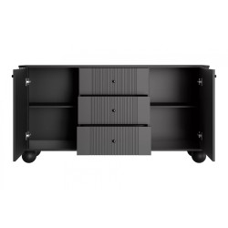 Komoda z szufladami Kolekcja Vesper Meble Bogart czarny/nogi