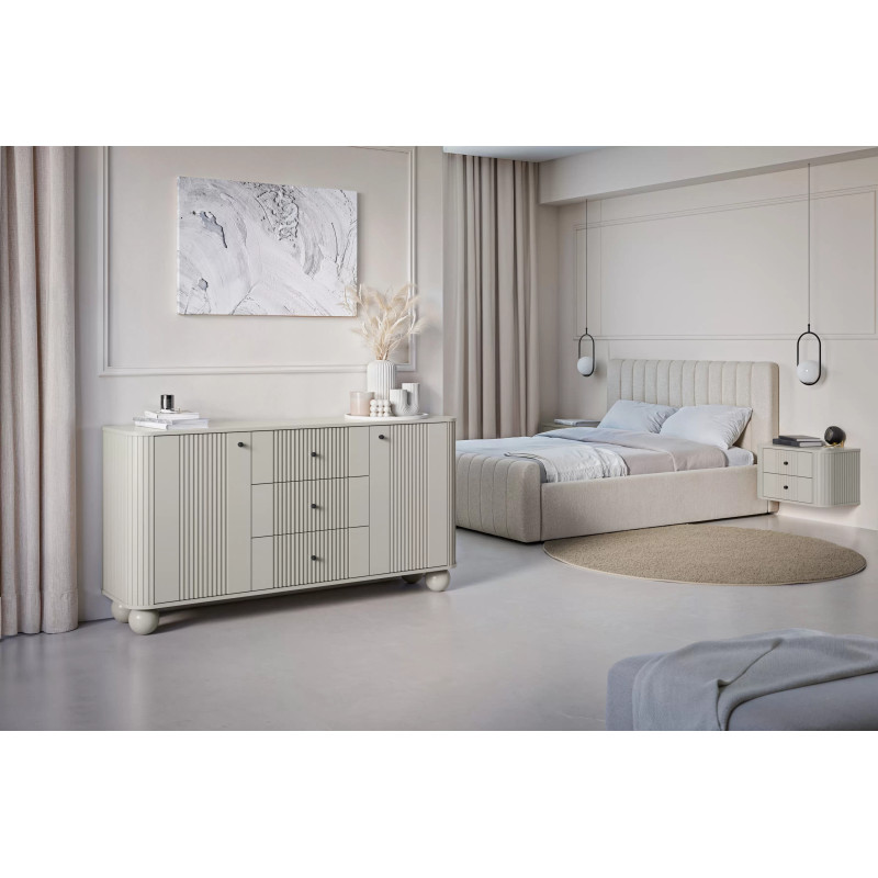 Komoda z szufladami Kolekcja Vesper Meble Bogart kaszmir/nogi