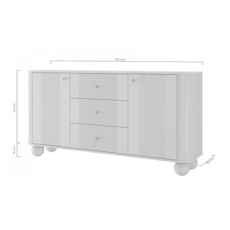 Komoda z szufladami Kolekcja Vesper Meble Bogart kaszmir/nogi