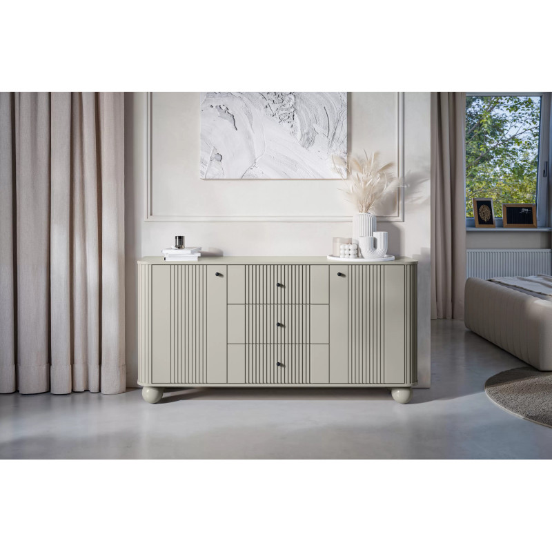 Komoda z szufladami Kolekcja Vesper Meble Bogart kaszmir/nogi