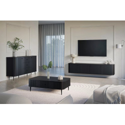 Komoda z szufladami Kolekcja Vesper Meble Bogart czarny/wysokie