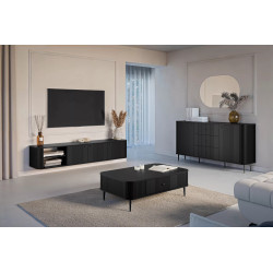 Komoda z szufladami Kolekcja Vesper Meble Bogart czarny/wysokie