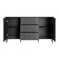 Komoda z szufladami Kolekcja Vesper Meble Bogart czarny/wysokie