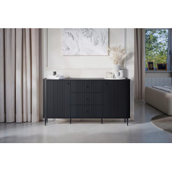 Komoda z szufladami Kolekcja Vesper Meble Bogart czarny/wysokie