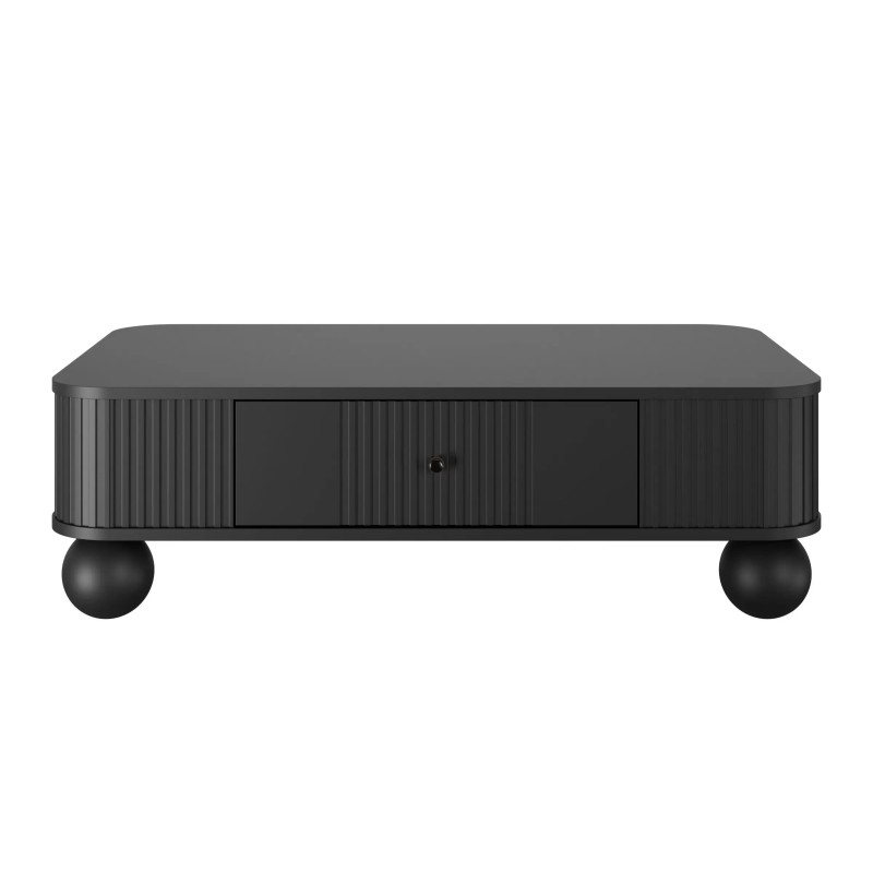 Stolik kawowy Kolekcja Vesper Meble Bogart czarny/nogi kule