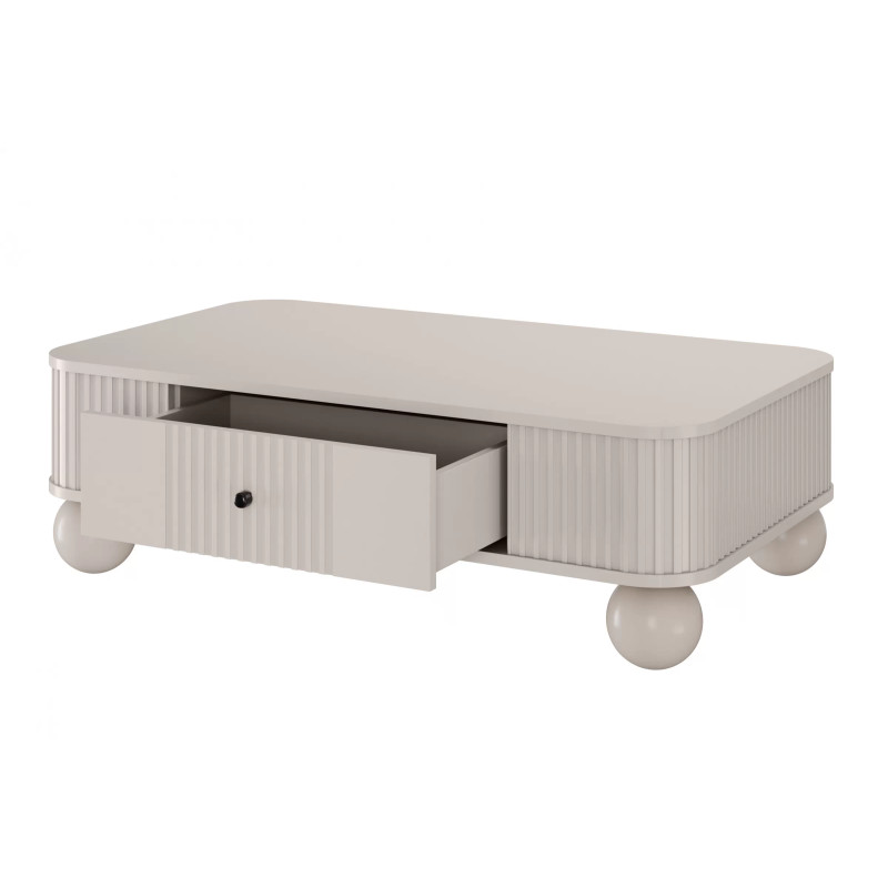 Stolik kawowy Kolekcja Vesper Meble Bogart kaszmir/nogi kule