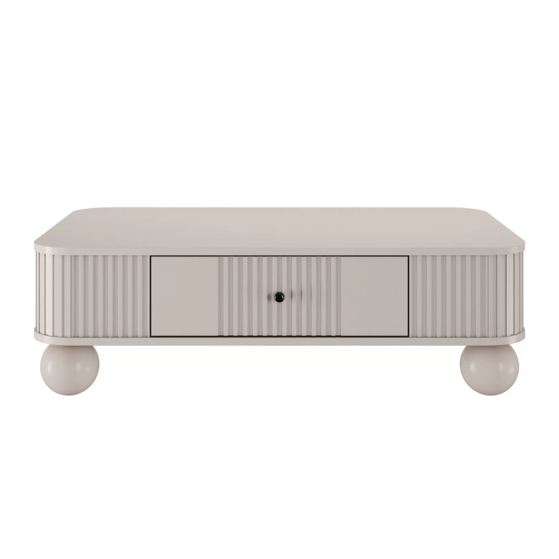 Stolik kawowy Kolekcja Vesper Meble Bogart kaszmir/nogi kule