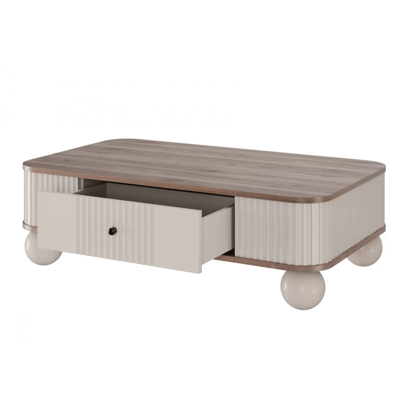 Stolik kawowy Kolekcja Vesper Meble Bogart kaszmir/orzech/nogi