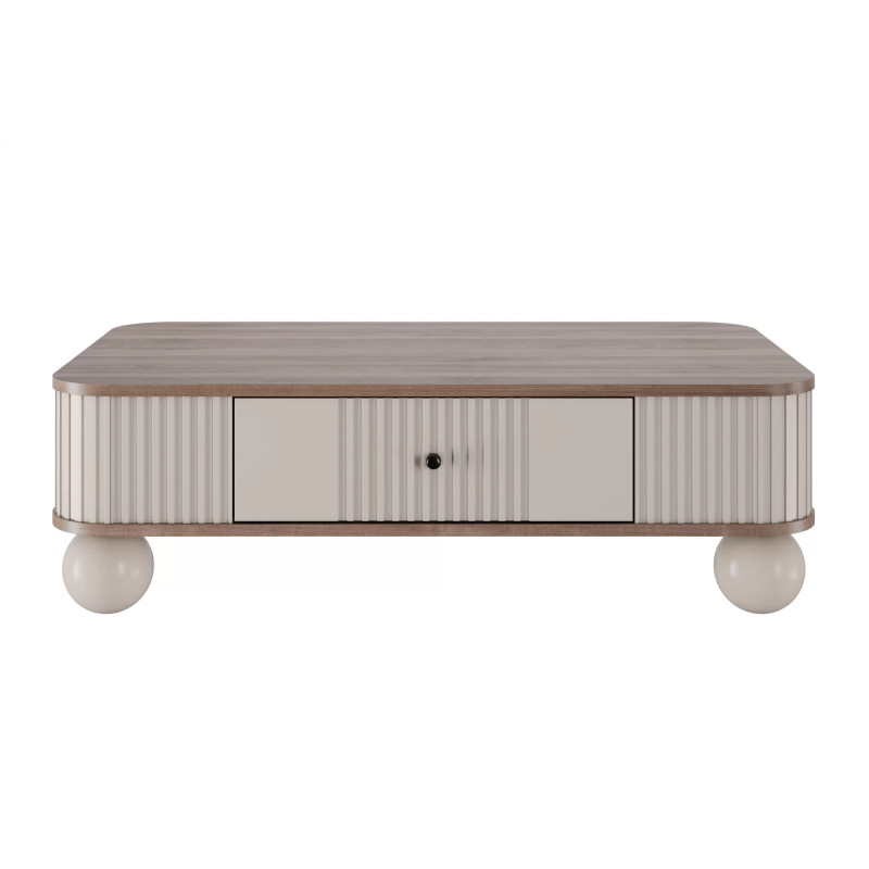 Stolik kawowy Kolekcja Vesper Meble Bogart kaszmir/orzech/nogi