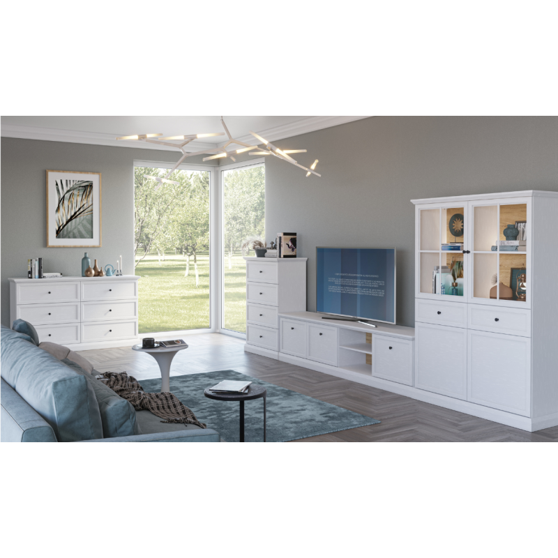 Komoda z Szufladami Lucca K6S Gała Meble Biała