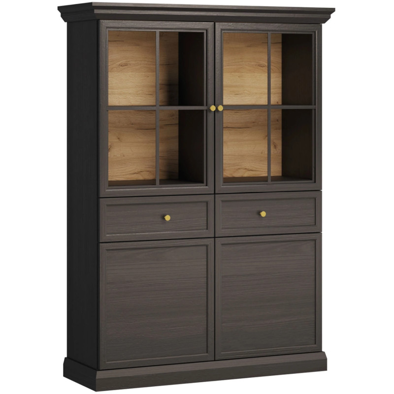 Przeszklona Witryna Lucca W4D2S Gała Meble Czarna