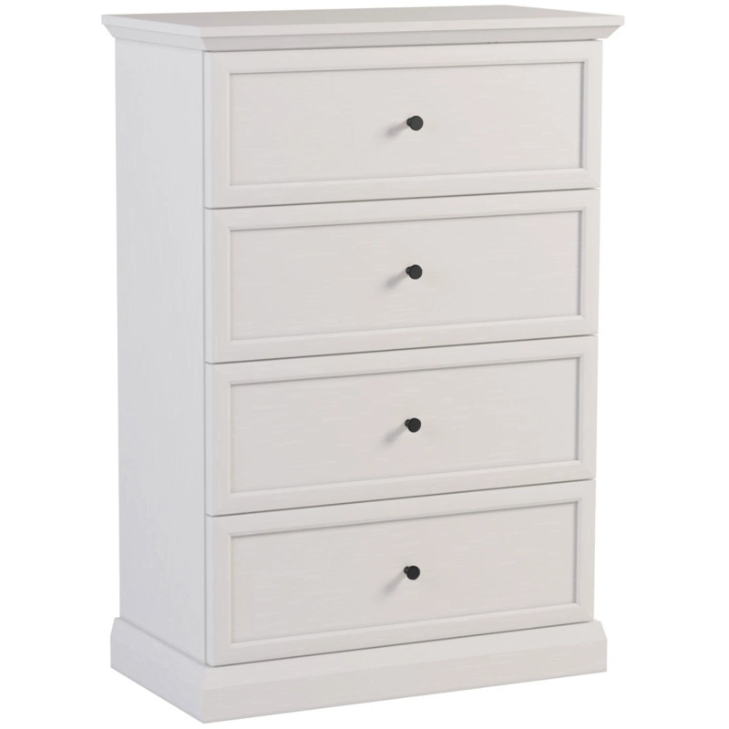 Wysoka Komoda z Szufladami Lucca K4S Gała Meble Biała Wysoka Komoda z Szufladami Lucca K4S Gała Meble Biała