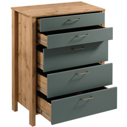 Kompaktowa Komoda z Szufladami Indygo K5S Gała Meble Dąb Kompaktowa Komoda z Szufladami Indygo K5S Gała Meble Dąb