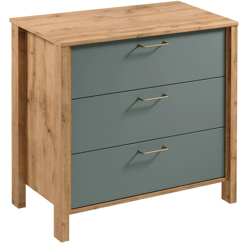 Kompaktowa Komoda z Szufladami Indygo K3S Gała Meble Dąb Kompaktowa Komoda z Szufladami Indygo K3S Gała Meble Dąb