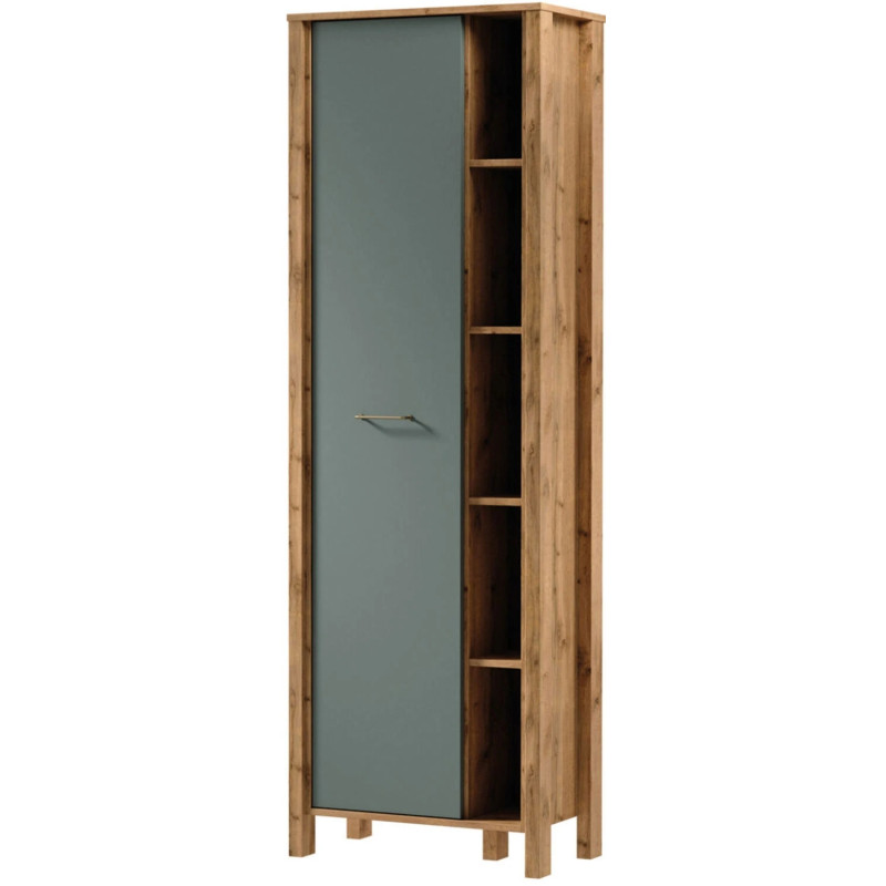 Regał Indygo K6S Gała Meble Dąb Wotan/Green