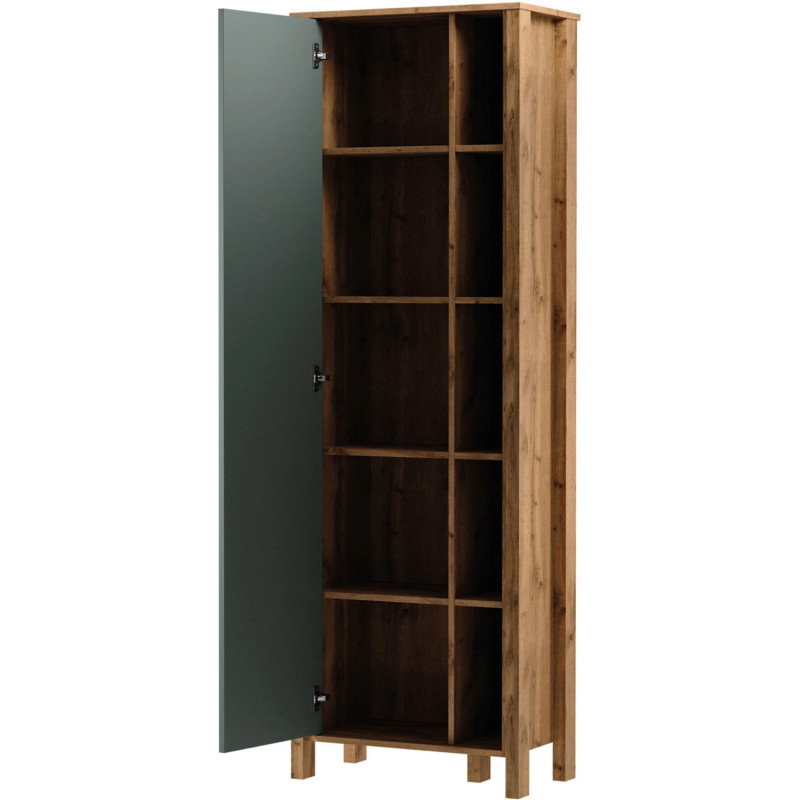 Regał Indygo K6S Gała Meble Dąb Wotan/Green