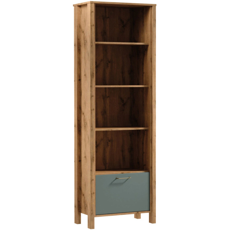 Regał Indygo R1K Gała Meble Dąb Wotan/Green Regał Indygo R1K Gała Meble Dąb Wotan/Green