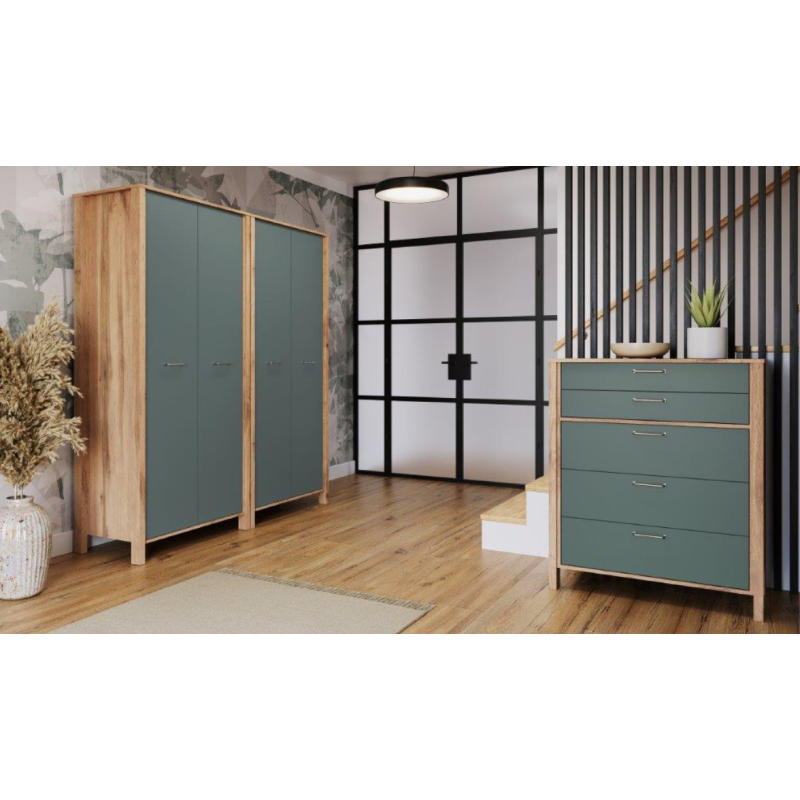 Dwudrzwiowa Komoda z Szufladami Indygo K2D3S Gała Meble Dąb