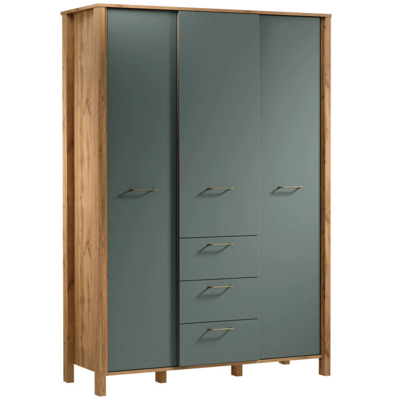 Szafa na Ubrania 138 Indygo Gała Meble Dąb Wotan/Green Szafa na Ubrania 138 Indygo Gała Meble Dąb Wotan/Green