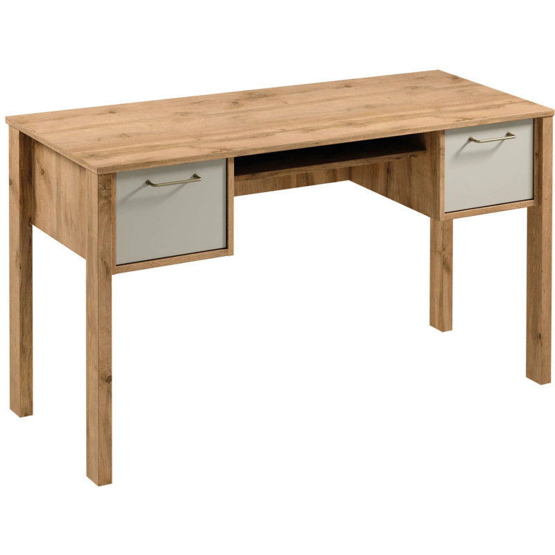 Biurko Indygo K3S Gała Meble Dąb Wotan/Beige