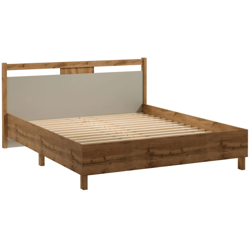 Łóżko 160x200 Indygo Gała Meble Dąb Wotan/Beige
