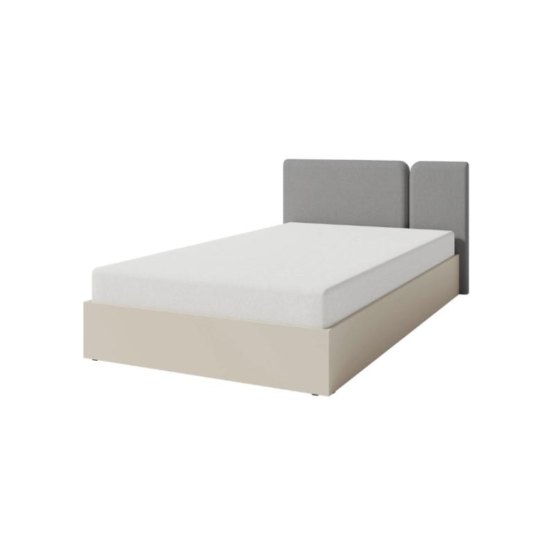 Łóżko 120x200 Luca LC14 beż piaskowy/dąb olejowany