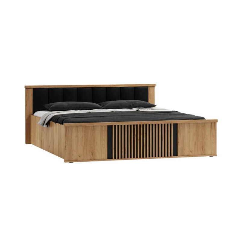 Łóżko 160 Lamello art.17 Meble Gołąb Dąb craft / czarny Łóżko 160 Lamello art.17 Meble Gołąb Dąb craft / czarny