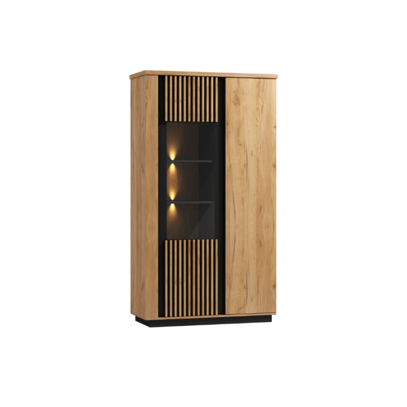 Witryna Lamello art.9 Meble Gołąb Dąb craft / czarny