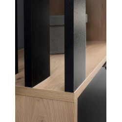 Garderoba z Lustrem Milo Jarstol Dąb Artisan/Czarny