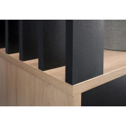 Garderoba z Lustrem Milo Jarstol Dąb Artisan/Czarny